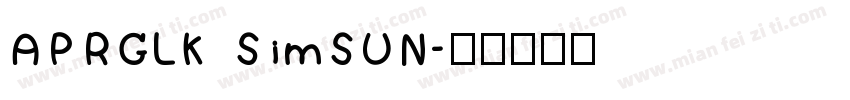 APRGLK  SimSUN字体转换